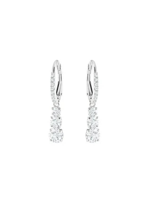 Stilla Attract Crystal Hoop Earrings Silver - SWAROVSKI - BALAAN 1