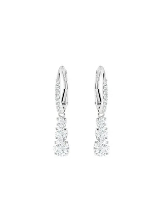 Stilla Attract Crystal Hoop Earrings Silver - SWAROVSKI - BALAAN 1