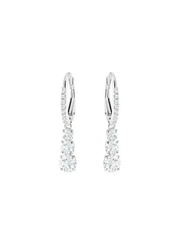 Stilla Attract Crystal Hoop Earrings Silver - SWAROVSKI - BALAAN 1