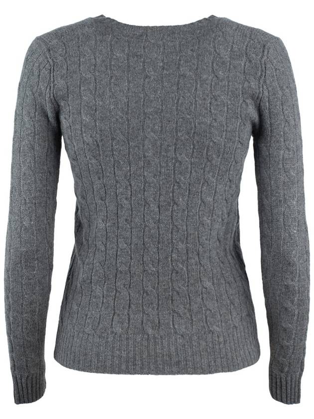 Ralph Lauren Gray Wool And Cashmere Cable-Knit Sweater - RALPH LAUREN - BALAAN 2