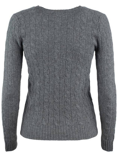 Ralph Lauren Gray Wool And Cashmere Cable-Knit Sweater - RALPH LAUREN - BALAAN 2