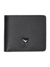 Heart Logo Half Wallet Black - AMI - BALAAN 1