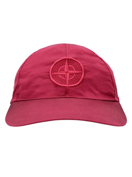 Logo Patch Ball Cap Red - STONE ISLAND - BALAAN 1