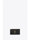 Monogram Fragment Zipper Card Wallet Black - SAINT LAURENT - BALAAN 2