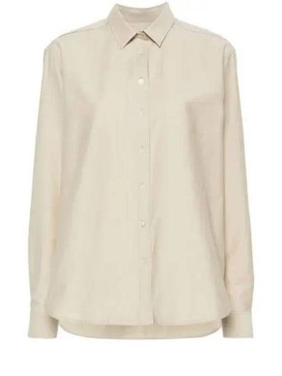 Signature Cotton Shirt Beige - TOTEME - BALAAN 2