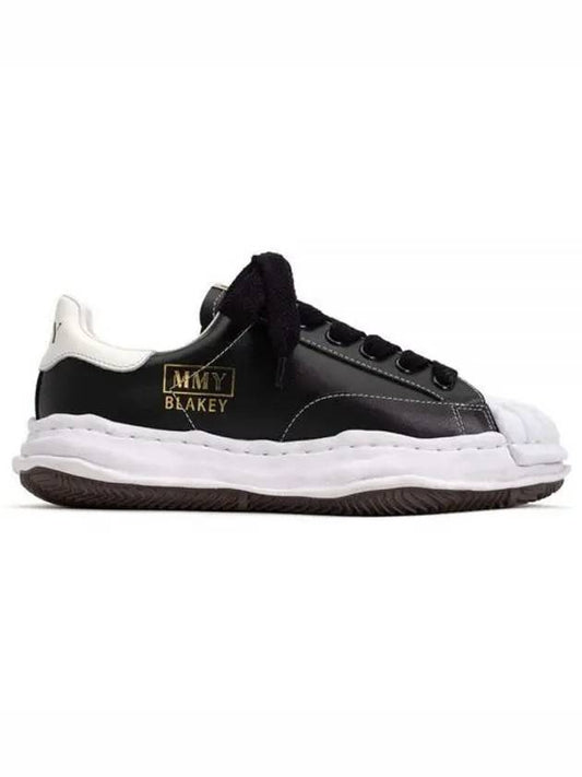 IDomestic shippingI A06FW702 BLACK Blakey OG sole leather low top sneakers kr 204186 - MIHARA YASUHIRO - BALAAN 1