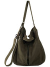 Dowel Multi Hobo Shoulder Bag Deep Olive - DONIRAY - BALAAN 1