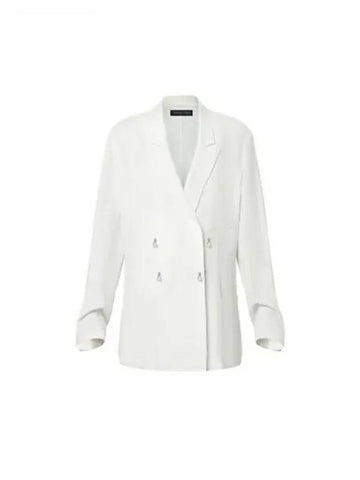 Fluid double breasted twill blazer 1AFNNX - LOUIS VUITTON - BALAAN 1