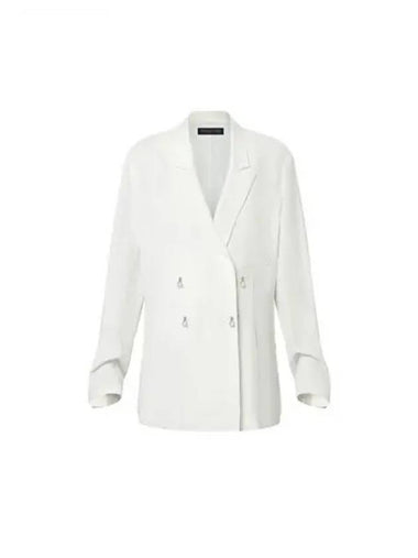 Fluid double breasted twill blazer 1AFNNX - LOUIS VUITTON - BALAAN 1