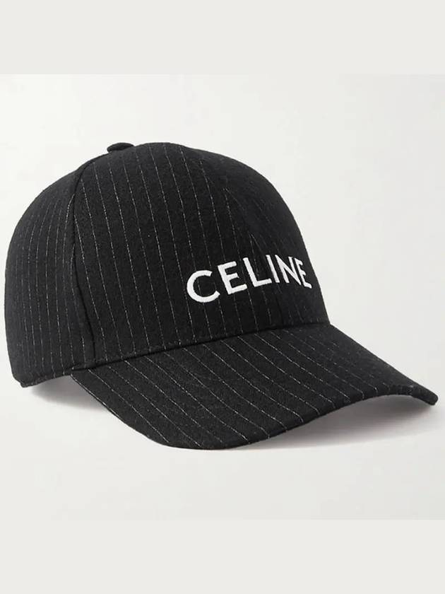 Flannel Ball Cap Black - CELINE - BALAAN 2