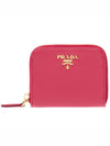 Saffiano Zipper Coin Wallet Peony Pink - PRADA - BALAAN 2