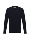 Men's Star Logo Cotton Knit Top Navy - STONE ISLAND - BALAAN 1