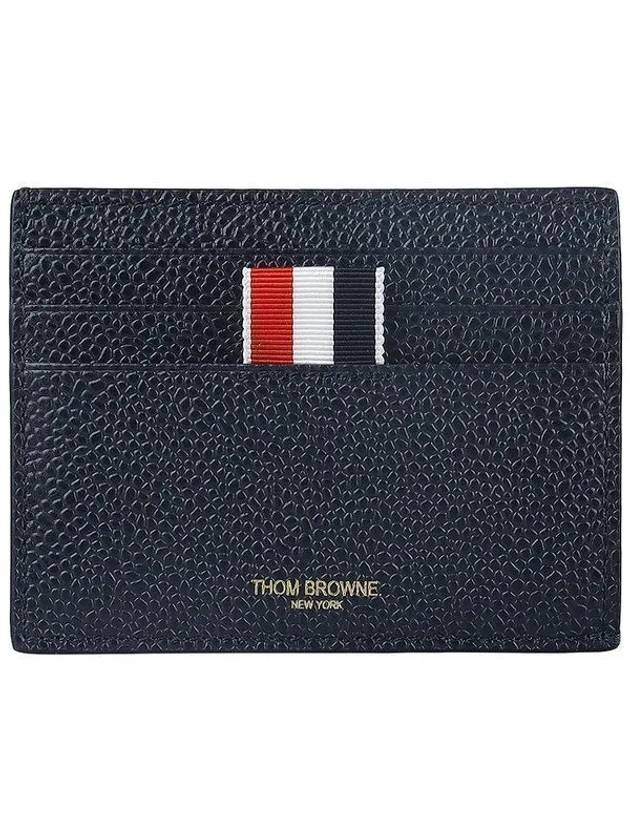 Pebble Grain Anchor Card Wallet Navy - THOM BROWNE - BALAAN 2