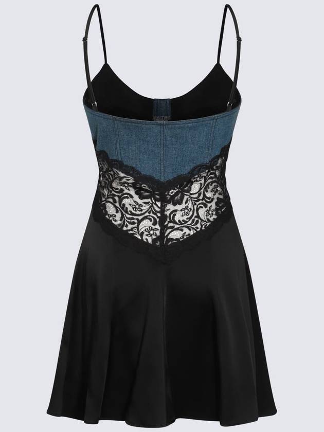 Blumarine Black And Blue Mini Dress - BLUMARINE - BALAAN 2