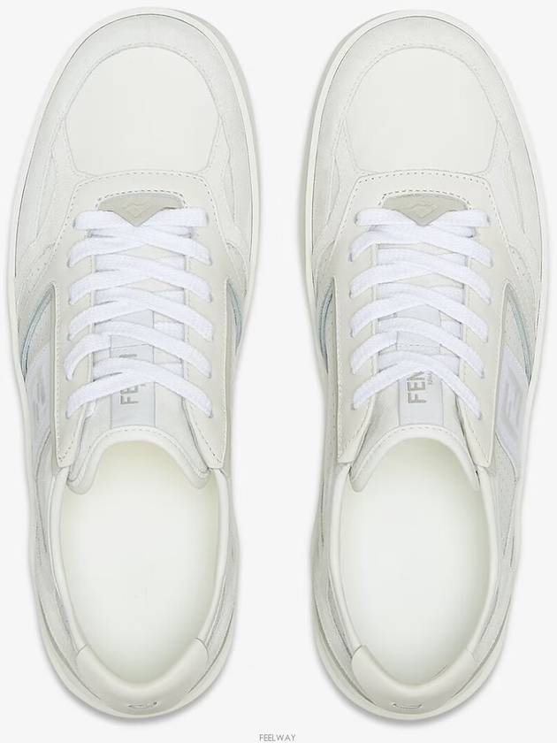 Step Leather Low Top Sneakers White - FENDI - BALAAN 5