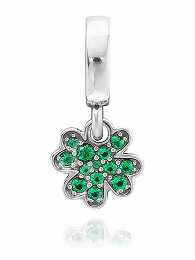 Four Leaf Clover Dangle Bracelet Charm Silver Green - PANDORA - BALAAN 4