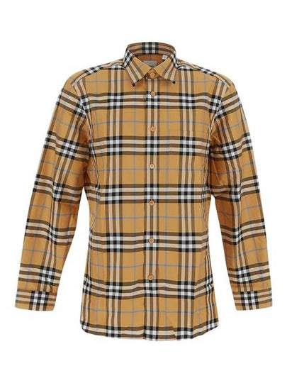 Men's Vintage Check Long Sleeve Shirt Dusty Orange - BURBERRY - BALAAN 2