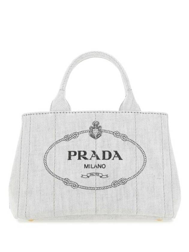 Denim Tote Bag White - PRADA - BALAAN 2