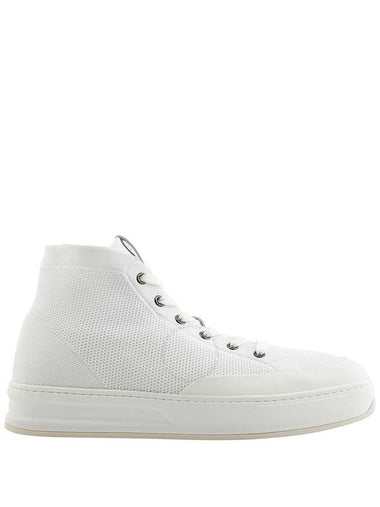 Tods Men's White Knit High-Top Sneakers, Brand Size 11 ( US Size 12 ) - TOD'S - BALAAN 1