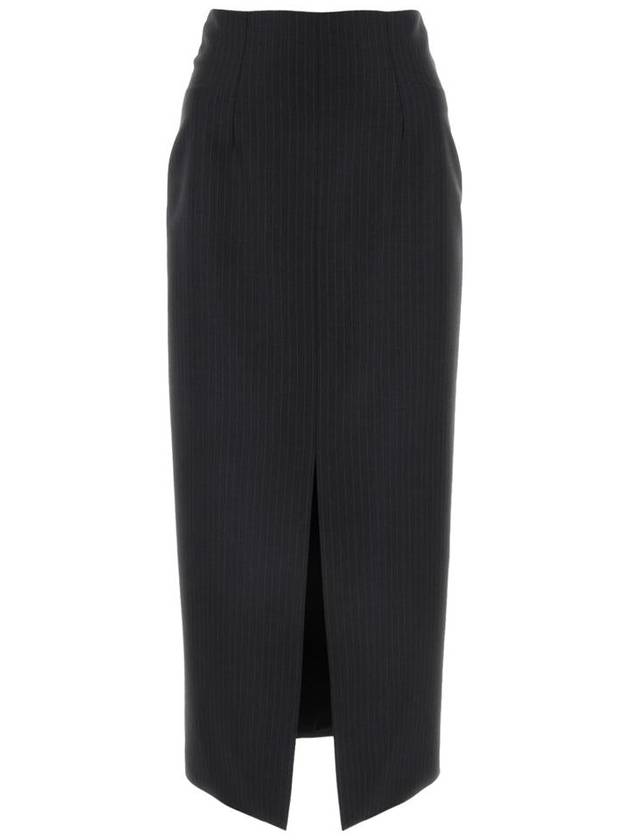 pinstripe pencil skirt gray - ALEXANDER MCQUEEN - BALAAN 2