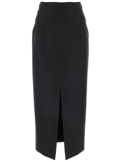 pinstripe pencil skirt gray - ALEXANDER MCQUEEN - BALAAN 2