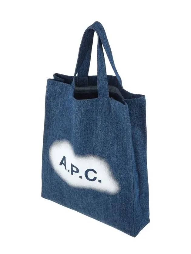 Logo Lou Mini Denim Tote Bag Indigo - A.P.C. - BALAAN 4