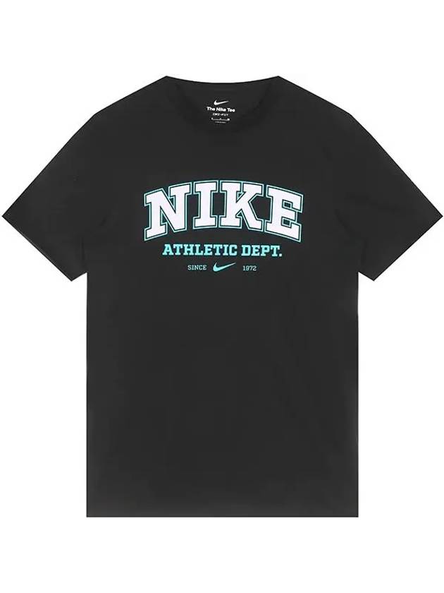 Logo Crew Neck Short Sleeve T-Shirt Black - NIKE - BALAAN 3