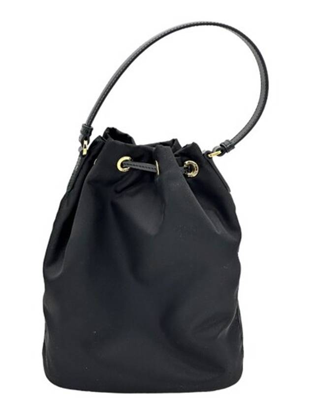 Triangle Logo Small Bucket Bag Black - PRADA - BALAAN 5