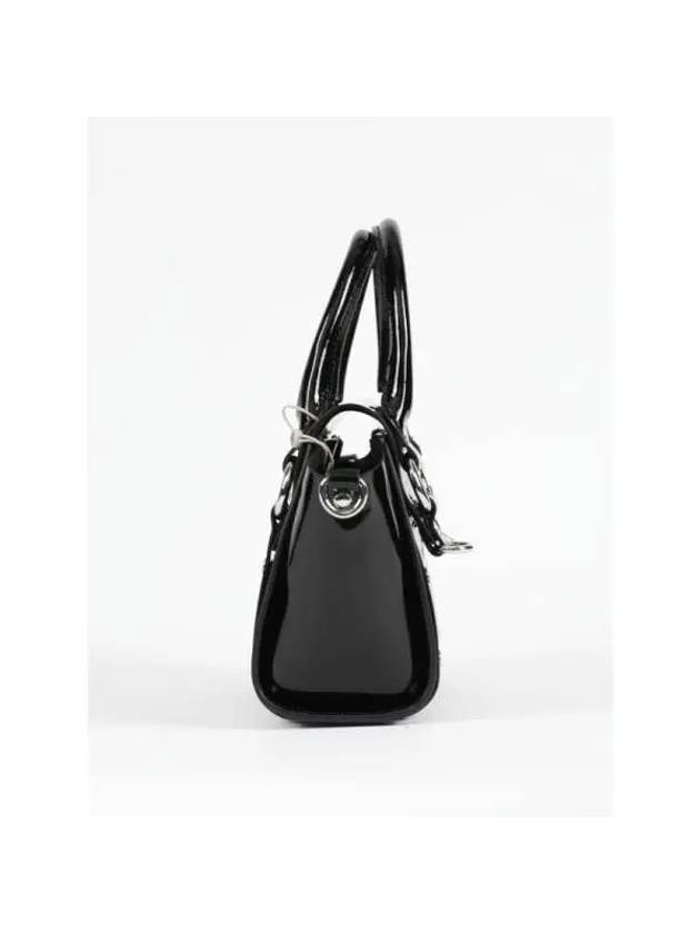 Vivienne Westwood ORB logo patent leather tote bag 48030002WL001O N403 - VIVIENNE WESTWOOD - BALAAN 3