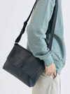 Leather Messenger Cross Bag Black - NATIONAL PUBLICITY - BALAAN 7