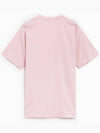 Logo Patch Short Sleeves T-Shirt Pink - STONE ISLAND - BALAAN 4