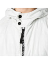 Logo Zipper Cupro Nylon Hooded Jacket White - STONE ISLAND - BALAAN 9