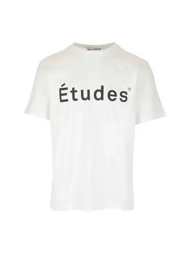 Etudes Studio Logo Short Sleeve White Black C00ME101 - ETUDES - BALAAN 1