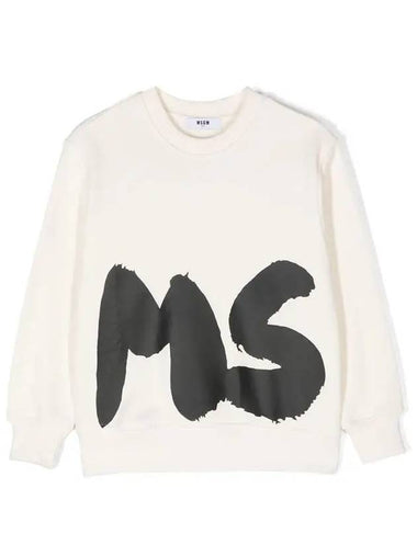 Kids Big Logo Sweatshirt Ivory - MSGM - BALAAN 1