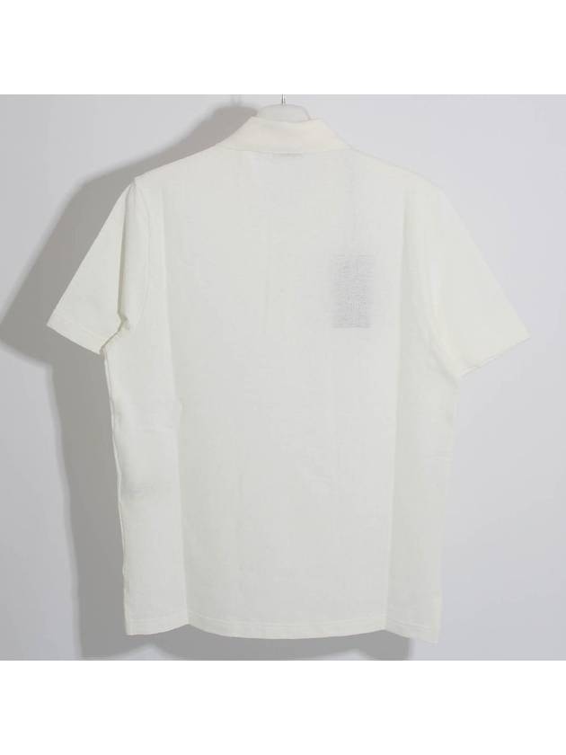 FF Pique Polo Shirt White - FENDI - BALAAN 3