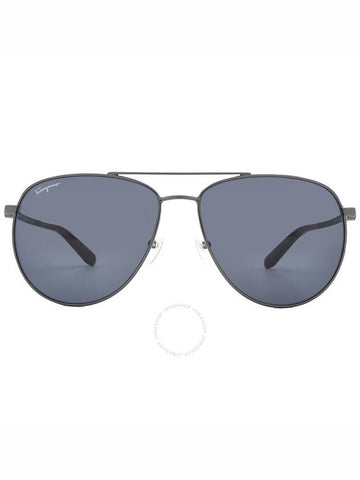 Salvatore Ferragamo Blue Pilot Unisex Sunglasses SF157S 015 60 - SALVATORE FERRAGAMO - BALAAN 1