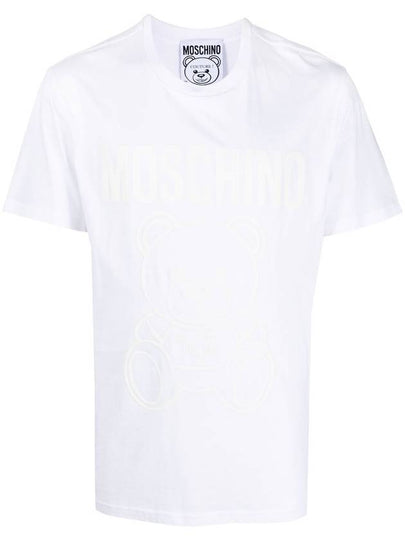 Teddy Logo Short Sleeve T-Shirt White - MOSCHINO - BALAAN 2