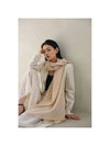 Cashmere Pashmina Muffler Beige - WILL'O THE WISP - BALAAN 1