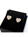 CC logo heart mother of pearl earrings white - CHANEL - BALAAN 11