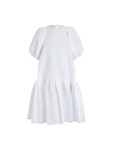 Women s Puff Sleeve Mini Dress White EDI0016 - CECILIE BAHNSEN - BALAAN 1