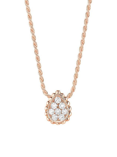 Serpent Bohème Diamond Pendant XS Necklace Pink Gold JPN00565 - BOUCHERON - BALAAN 1