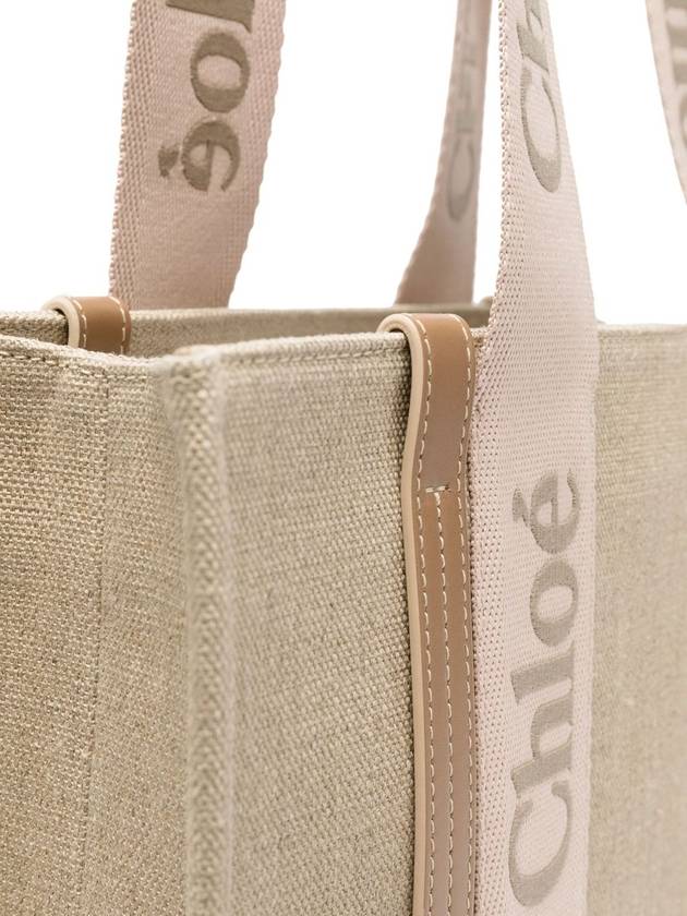 Woody Medium Tote Bag Blushy Beige - CHLOE - BALAAN 6