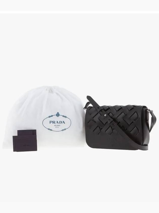 Vitello Leather Shoulder Bag Black - PRADA - BALAAN 4