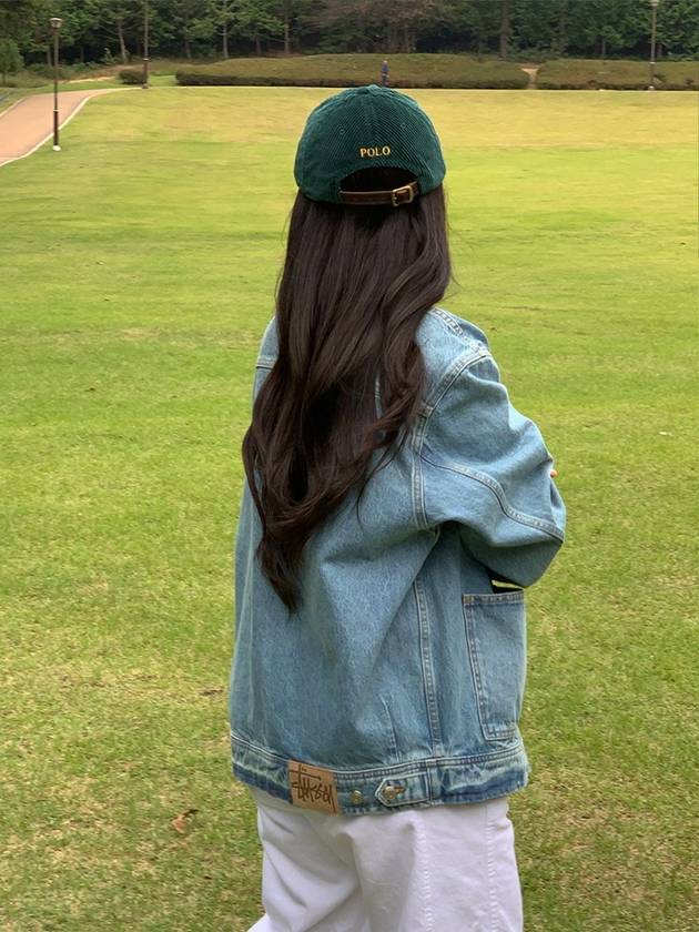 Men Women Pony Logo Embroidered Corduroy Ball Cap College Green 710880778004 - POLO RALPH LAUREN - BALAAN 4