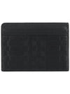 Embossed Check Leather Card Holder Black - BURBERRY - BALAAN 4