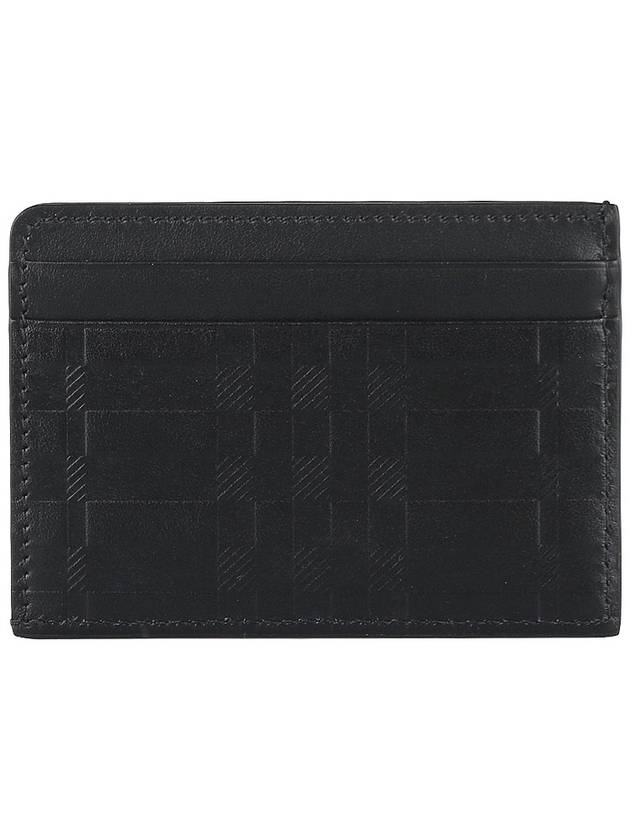 Embossed Check Leather Card Wallet Black - BURBERRY - BALAAN 4