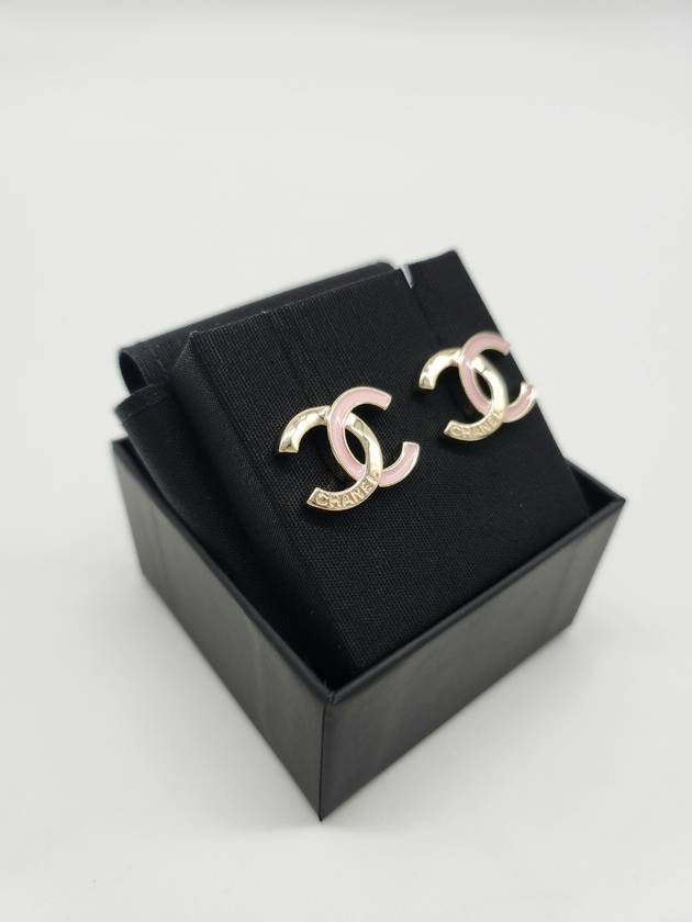 CC logo half pink earrings gold ABE335 - CHANEL - BALAAN 3