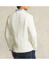 Embroidery Logo Cable Knit Top White - POLO RALPH LAUREN - BALAAN 4