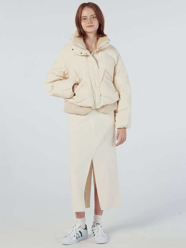 Teddy Layering Short Puffer Cream - REAL ME ANOTHER ME - BALAAN 3