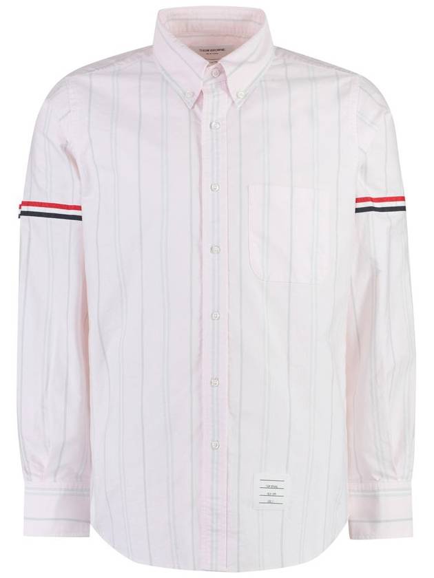 Oxford Armband Stripe Long Sleeve Shirt Light Pink - THOM BROWNE - BALAAN 2